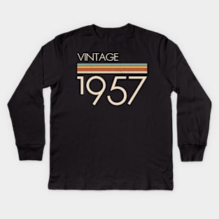 Vintage Classic 1957 Kids Long Sleeve T-Shirt